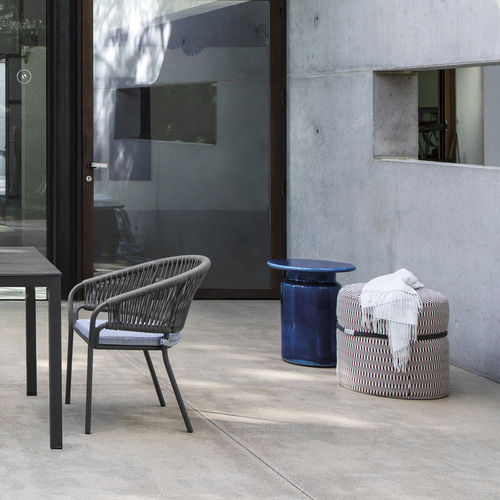 Contemporary pouf - LEVANTE - Atmosphera - fabric / round / with washable removable cover