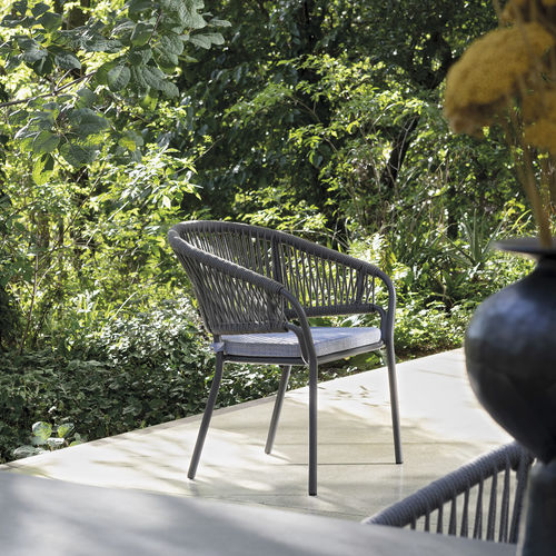 Contemporary dining chair - PLEASURE 2.0 - Atmosphera - outdoor / rope / aluminum base