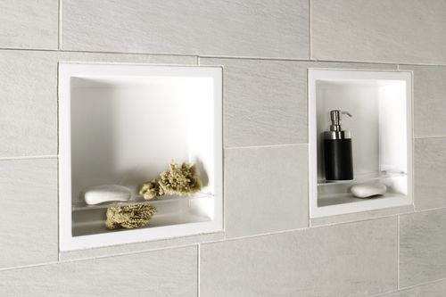 Wall-mounted shelf - NC 14 - WETSTYLE - high / contemporary / glass
