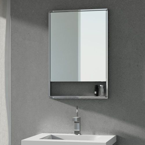 Wall-mounted bathroom mirror - C 2819 - WETSTYLE - contemporary / rectangular / stainless steel