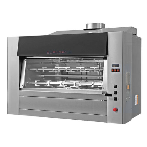 Wood-burning rotisserie - PLANETARY 84/P - ELANGRILL - charcoal / four-spindle / commercial