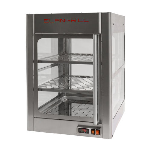 Countertop warmer display case - TCR1 - ELANGRILL - with built-in lighting / with swing doors / for shop