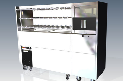 Charcoal grill - CM35 PLUS + BRAZIER - ELANGRILL - floor-mounted / commercial