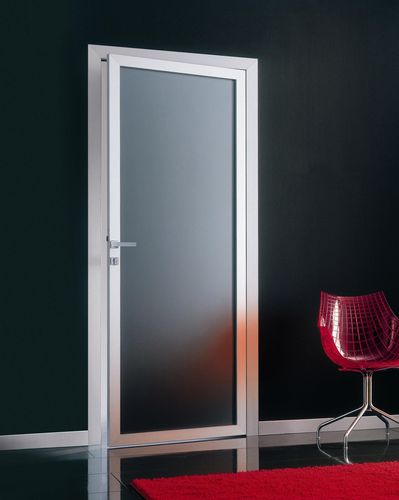 Interior door - MOOD XL - Res Italia - wooden / swing / glazed