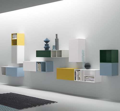 Wall-mounted shelf - BOX 09 - md house - contemporary / lacquered wood