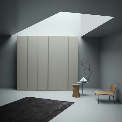 Contemporary wardrobe - GOLA  - md house - lacquered wood / ash / with swing doors