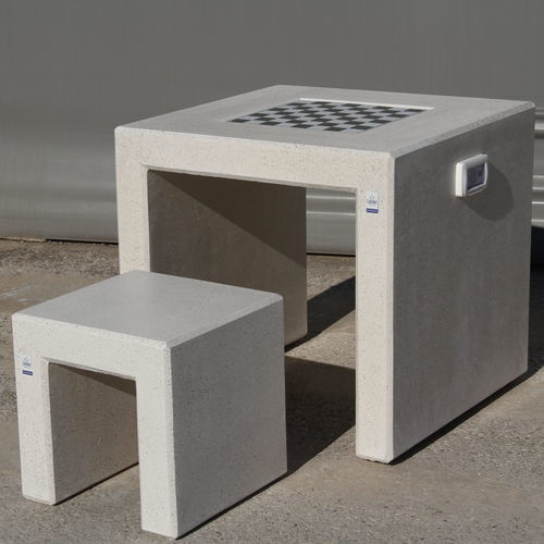 Outdoor chess table - ANDROMEDA SQUARE - Calzolari - contemporary / for public space / for urban areas