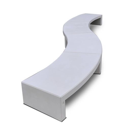 Curved public bench - ANDROMEDA - Calzolari - contemporary / concrete / engineered stone