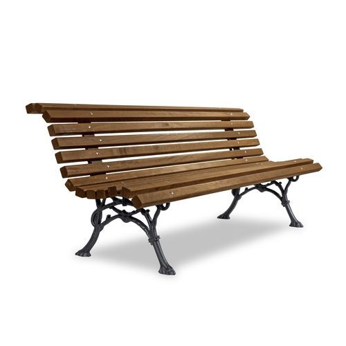 Contemporary public bench - ROBINIA - Calzolari - aluminum / cast iron / pine