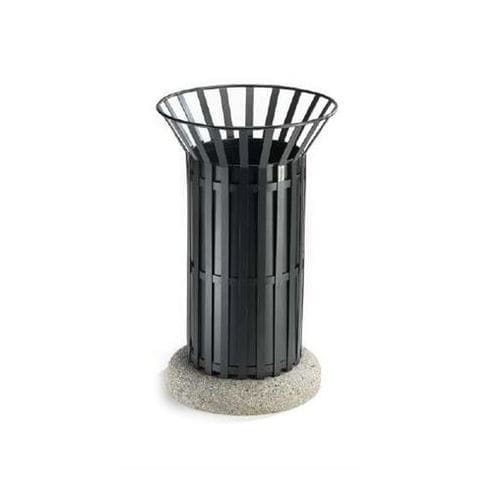 Public trash can - TESEO 2 - Calzolari - steel / concrete / without lid