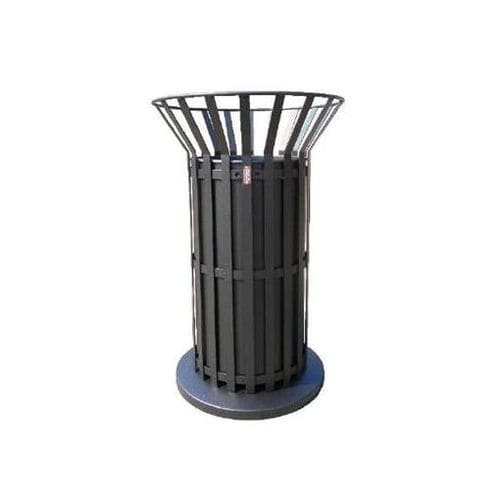 Public trash can - TESEO 3 - Calzolari - steel / with built-in ashtray / with lid