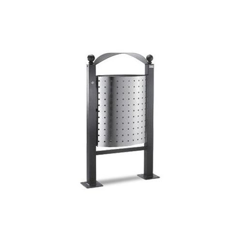 Public trash can - AREA - Calzolari - with legs / powder-coated steel / stainless steel