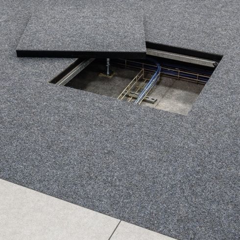 Steel raised access floor - ROCK 412 - ACCESS FLOOR POLYGROUP - galvanised steel / concrete / cement