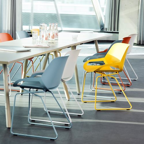 Contemporary chair - Aeris Numo mit Kufengestell - Aeris GmbH - outdoor / indoor / polypropylene