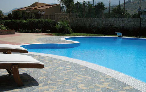 Granite tile - CONSOLARE : IVORY-BLUE - La Pietra Compattata - matte / outdoor / poolside