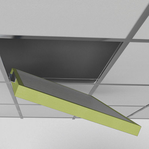 False ceiling sound-absorbing panel - SOLID+ - eterno ivica - polyester fiber / fabric / square