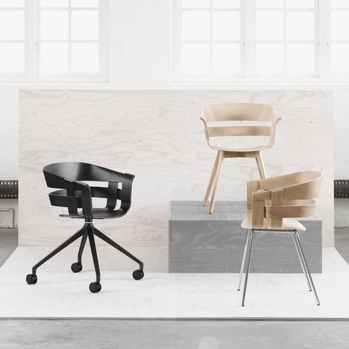 Contemporary chair - WICK - DESIGN HOUSE STOCKHOLM - indoor / oak / solid wood