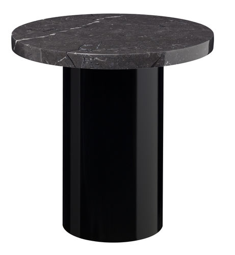 Contemporary side table - CT09 ENOKI - e15 - steel / marble / oak
