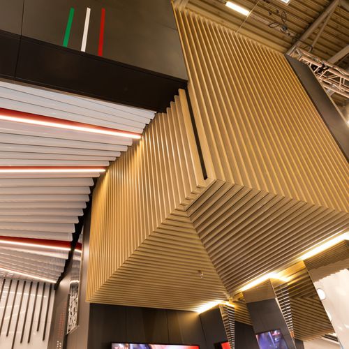 Steel acoustic baffle WALL Atena spa ceiling / wall / rectangular