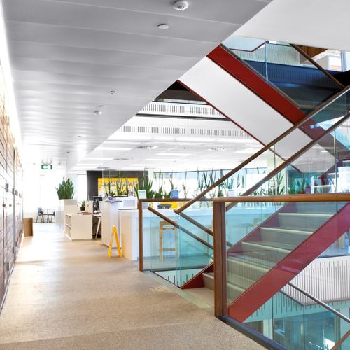 Aluminum suspended ceiling - HQ  - Atena spa - strip / for office / for conference rooms