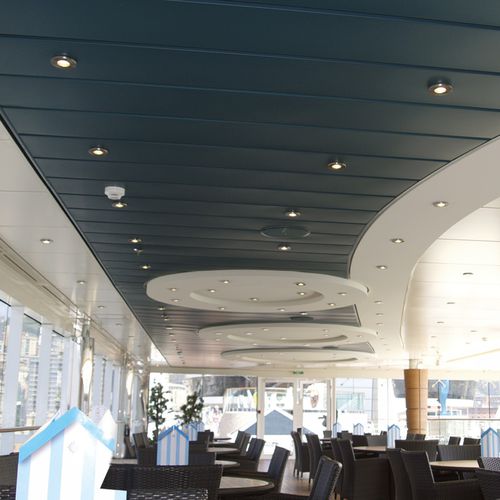 Aluminum suspended ceiling - CR | CRA - Atena spa - steel / strip / indoor