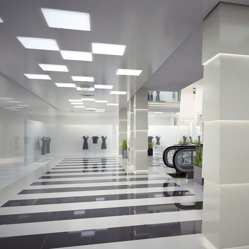Aluminum suspended ceiling - ENIGMA SPACE - Atena spa - steel / tile / indoor
