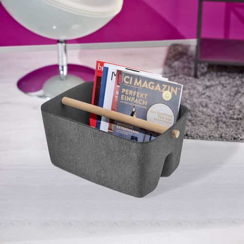 Contemporary magazine rack - KATA - pieperconcept - home / commercial / oak