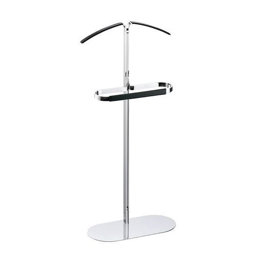 Floor-mounted valet stand - CORDOBA - pieperconcept - floor-standing / metal / leather