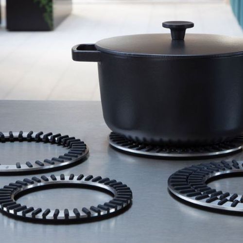 Stainless steel trivet VIPP268 TRIVIT VIPP silicone / round