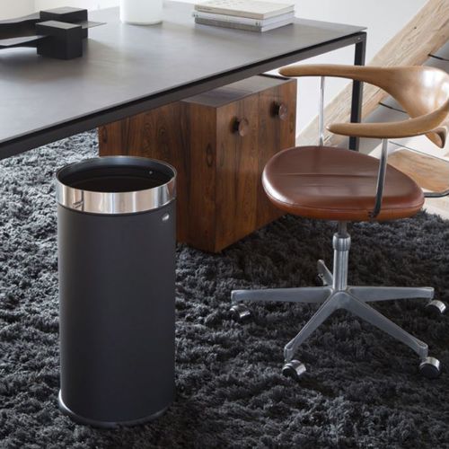 Stainless steel trash can - VIPP52 - VIPP - powder-coated steel / contemporary / for office