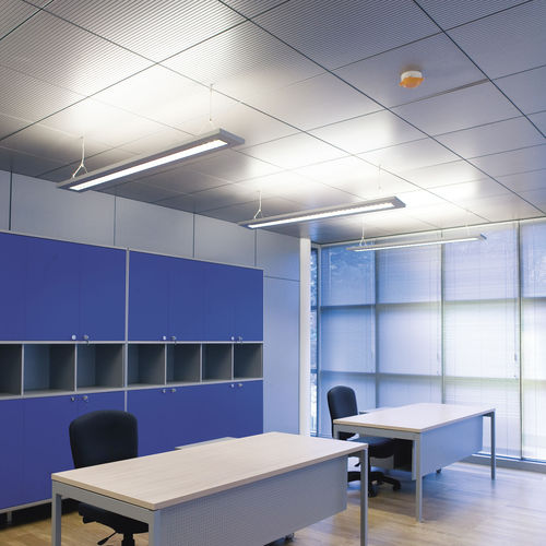 Aluminum suspended ceiling - CLIMACUSTIC - Fantoni - melamine / MDF / panel