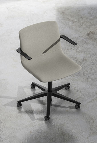 Contemporary office chair - POLIS - Fantoni - indoor / fabric / metal base