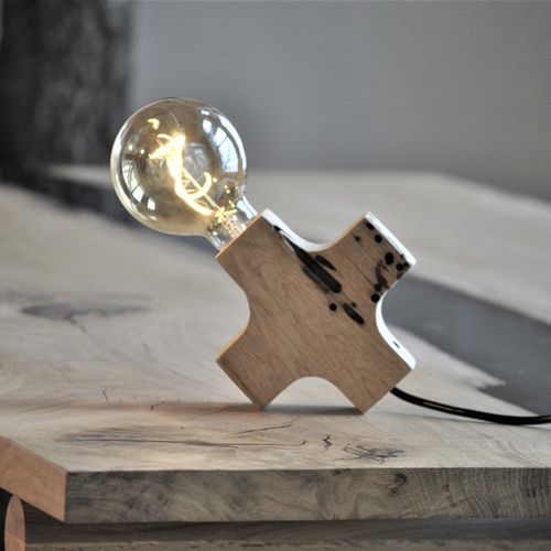 Portable lamp - BRICCOLA  - ANTICO TRENTINO DI LUCIO SRL - wooden / contemporary / corded