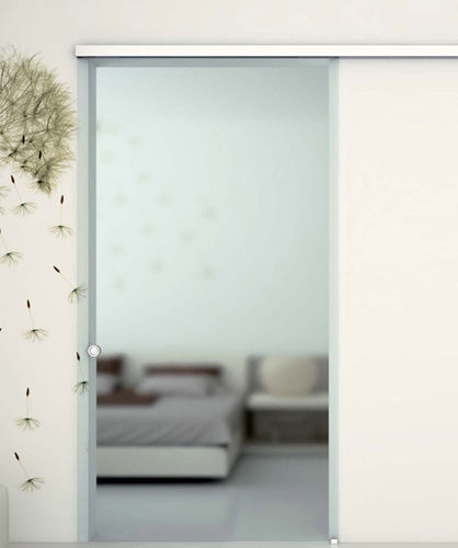 Door sliding system - EVOLUTION MINI SOFT-CLOSE V-5400 V-5450  - METALGLAS - glass door