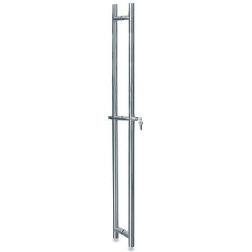 Door pull handle - DUOLOCK H - METALGLAS - stainless steel / contemporary / with lock