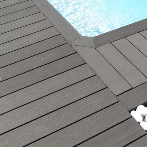 WPC deck board - EMBOSSED ELEGANCE  - silvadec - grooved