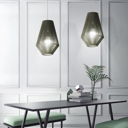 Pendant lamp - UKELELE - Ole! Lighting - metal / rope / contemporary