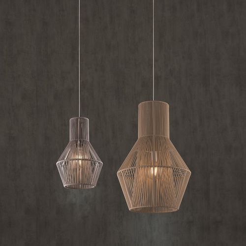 Pendant lamp - TINA - Ole! Lighting - metal / rope / contemporary