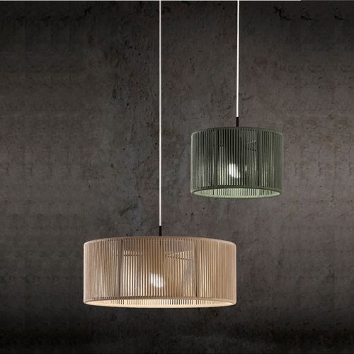 Pendant lamp - SENIA - Ole! Lighting - rope / original design / corded