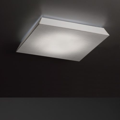 Contemporary ceiling light - CLEO - Ole! Lighting - square / linen / LED