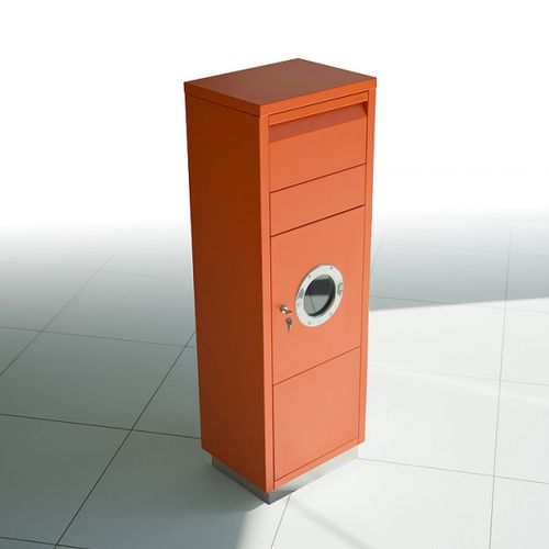 Mailbox with post - LETTERMAN OVATION 1 - ORANGE - RADIUS DESIGN - individual