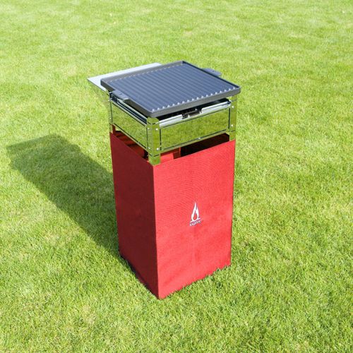 Gas barbecue - BLITZGRILL - RADIUS DESIGN - floor-standing / stainless steel / cast iron