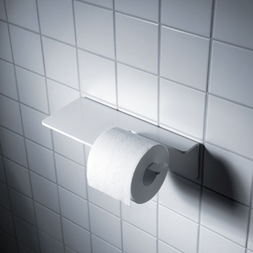 Wall-mounted toilet roll holder - RADIUS DESIGN - aluminum / home