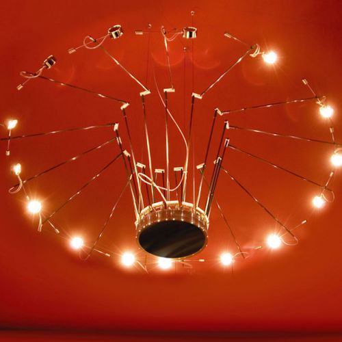 Contemporary chandelier - ABSOLUT - RADIUS DESIGN - aluminum / carbon fiber / compact fluorescent