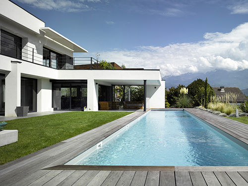 Lap swimming pool - PISCINE ARCHITECTE GRENOBLE - PISCINES CARRE BLEU - outdoor / for hotel / in-ground