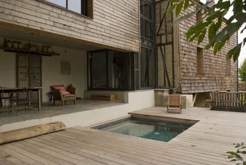 Outdoor swimming pool - TROYES (10) - PISCINES CARRE BLEU - in-ground / concrete