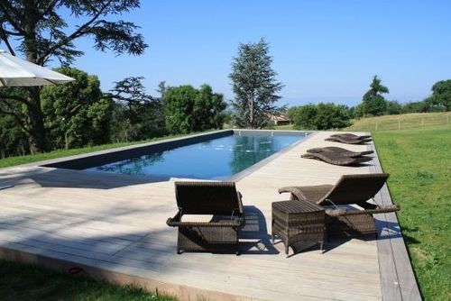 Outdoor swimming pool - RECTANGULAIRE ST-ETIENNE - PISCINES CARRE BLEU - in-ground / concrete