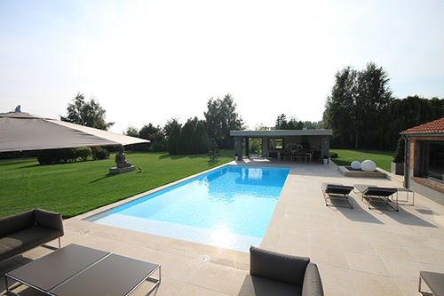 Outdoor swimming pool - POOL HOUSE - PISCINES CARRE BLEU - in-ground / concrete