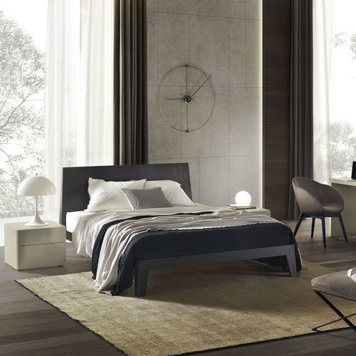 Double bed - LEONARDO - Olivieri - contemporary / with headboard / wooden