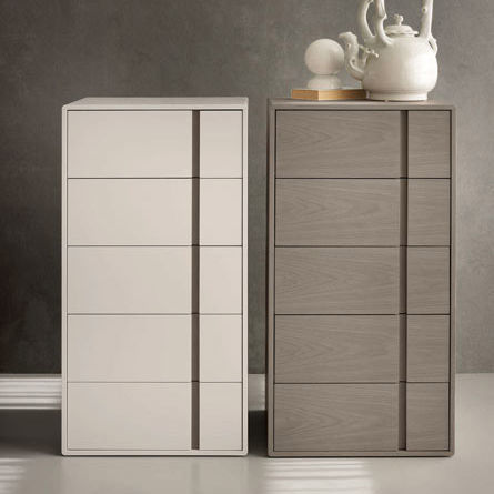 Contemporary chiffonier - MARTIN  - Olivieri - wood veneer / lacquered MDF / white